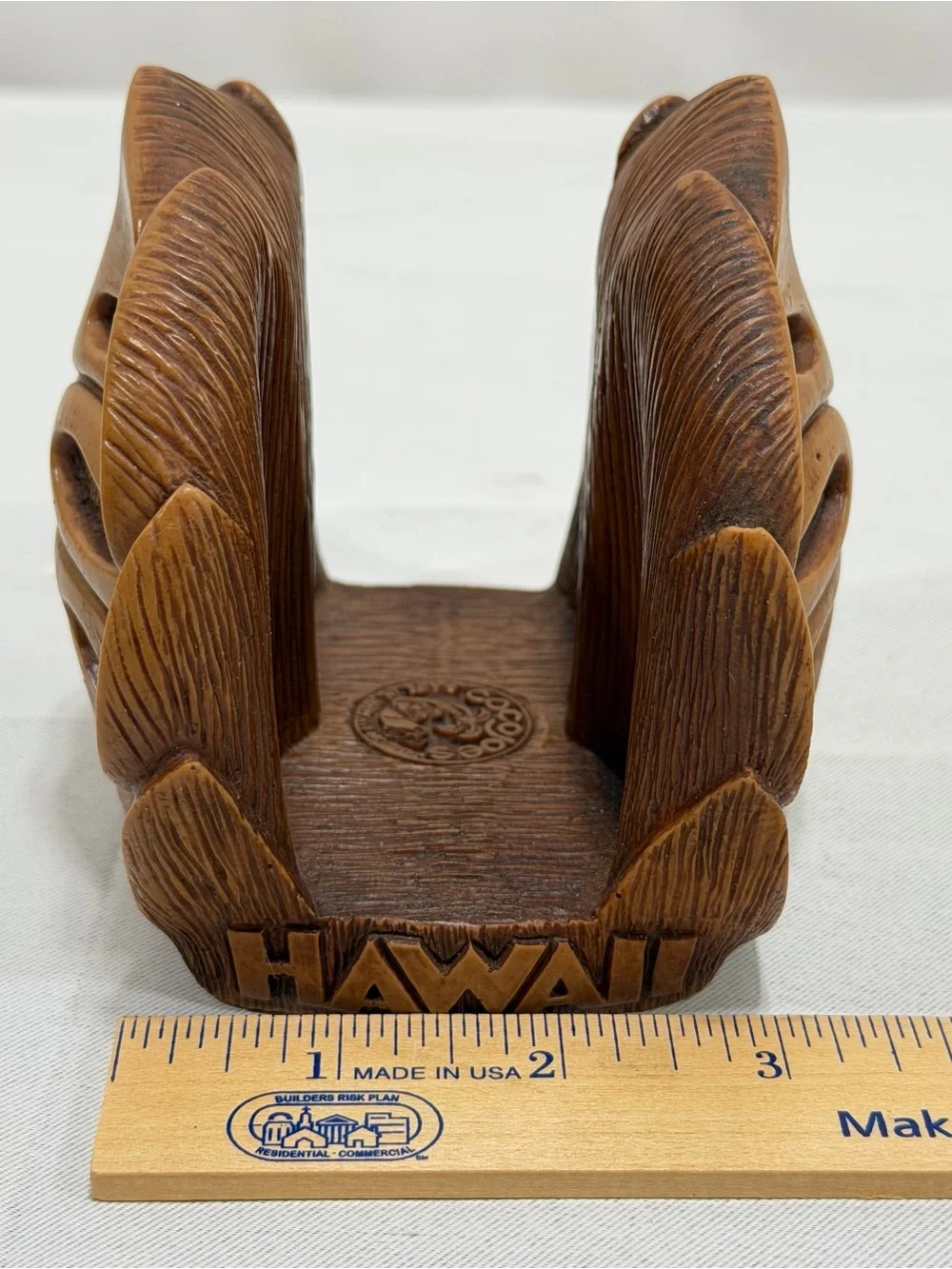 Vintage Coco Joes Monstera Leaf Napkin Letter Holder Polynesia Tiki Aloha Hawaii